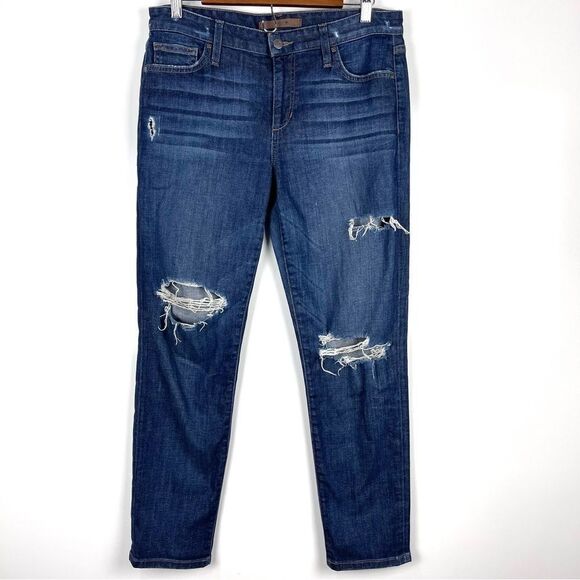 Joe's Jeans The Billie Ankle Relaxed Jeans Distressed Dark Wash Women's Size 28 - Picture 2 of 10